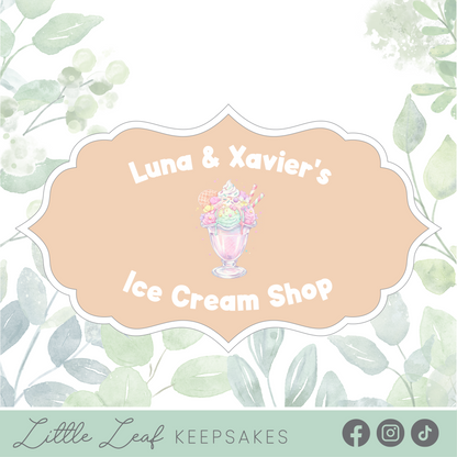 Children's Ice Cream Shop Sign