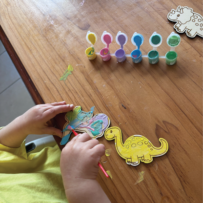 DIY Wooden Painted Dinosaurs