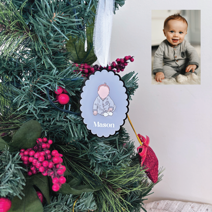 Custom Hand-Drawn Portrait Ornament
