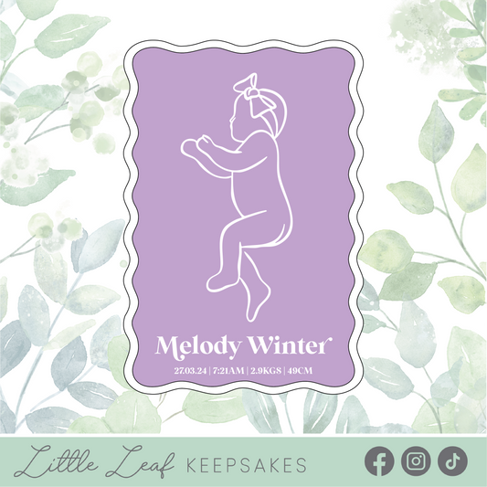 Acrylic 1:1 Scale Baby Plaque