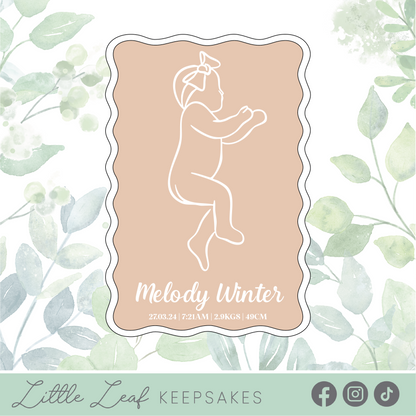 Acrylic 1:1 Scale Baby Plaque