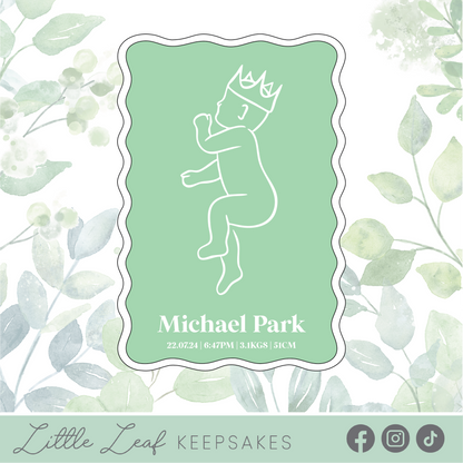 Acrylic 1:1 Scale Baby Plaque