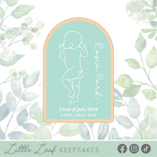 Acrylic 1:1 Scale Baby Plaque