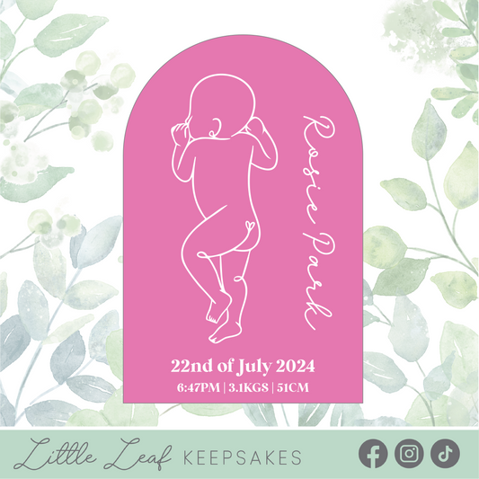 Acrylic 1:1 Scale Baby Plaque
