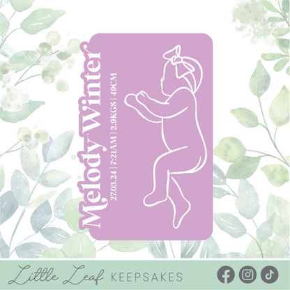 Acrylic 1:1 Scale Baby Plaque