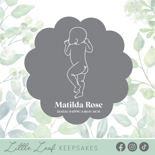 Acrylic 1:1 Scale Baby Plaque