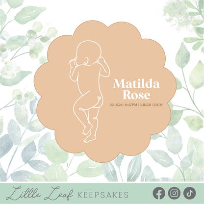 Wooden 1:1 Scale Baby Plaque