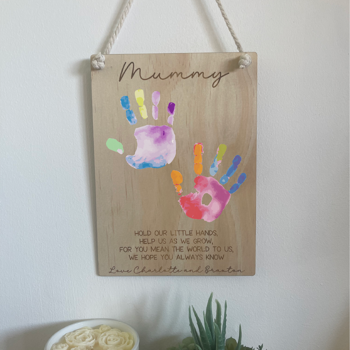 Kids Handprint Plaque