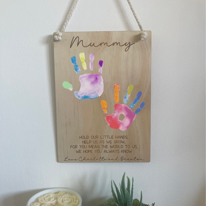 Kids Handprint Plaque