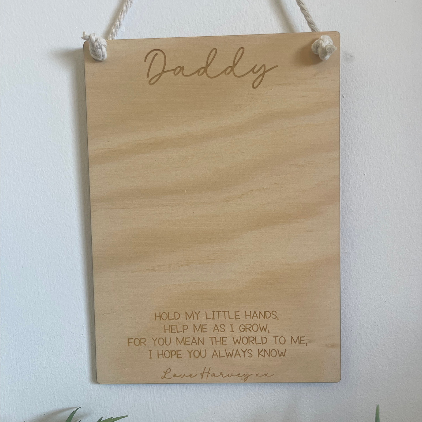 Kids Handprint Plaque