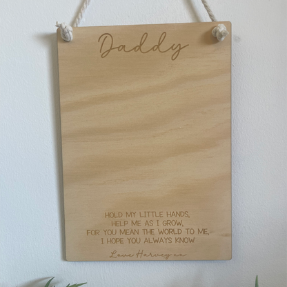Kids Handprint Plaque