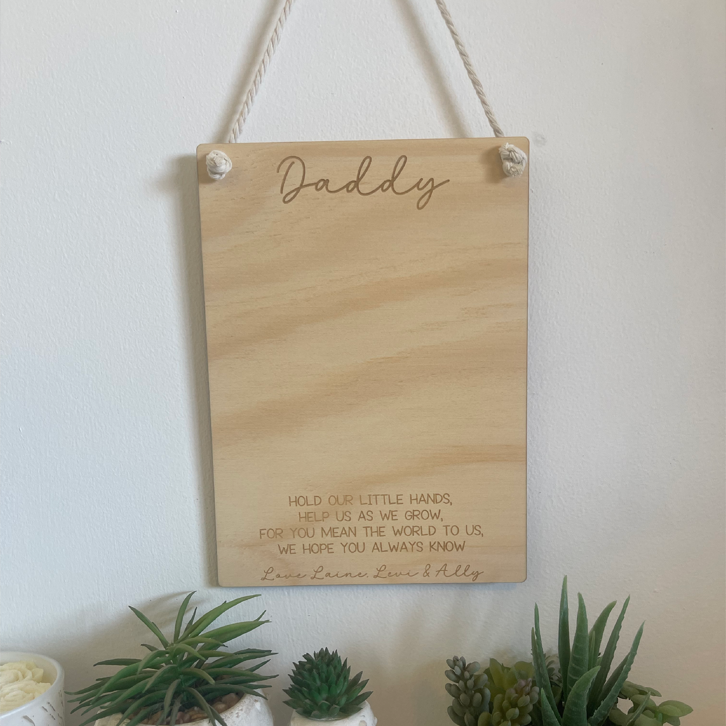 Kids Handprint Plaque