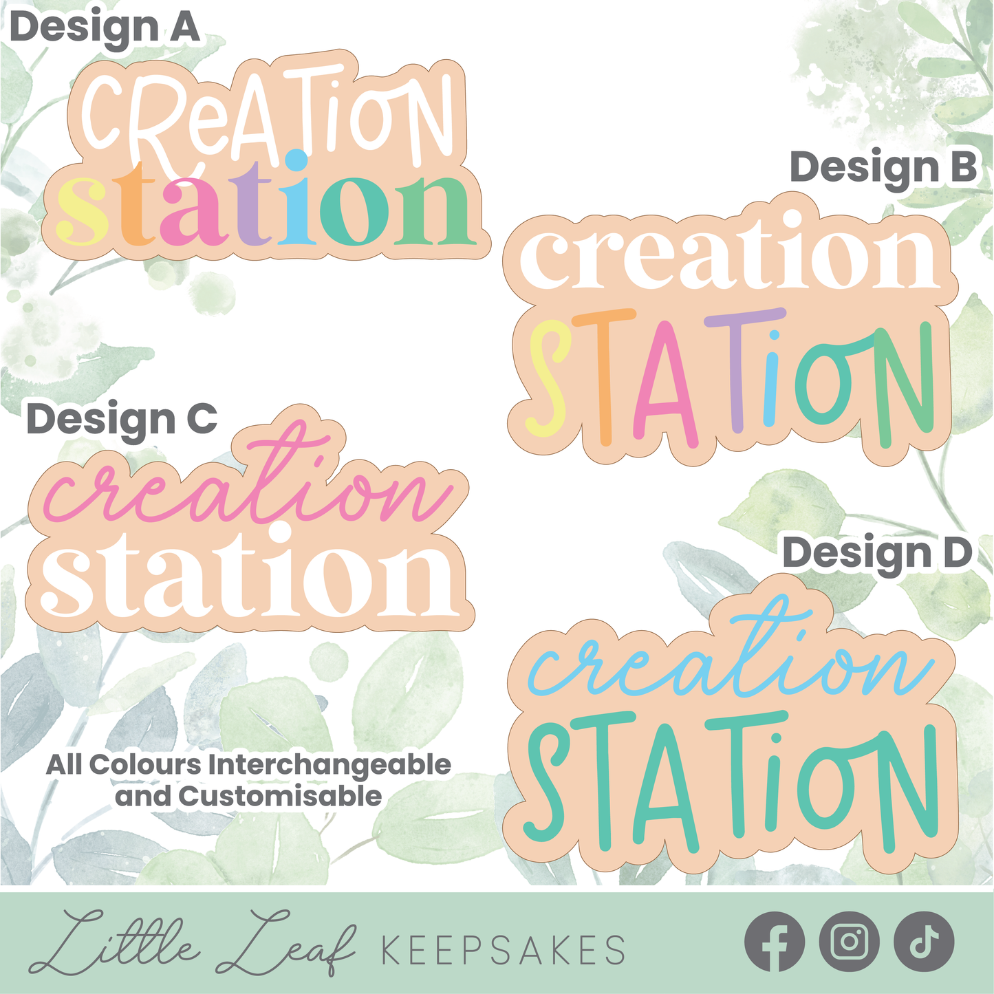 Creation Station Playroom Signage