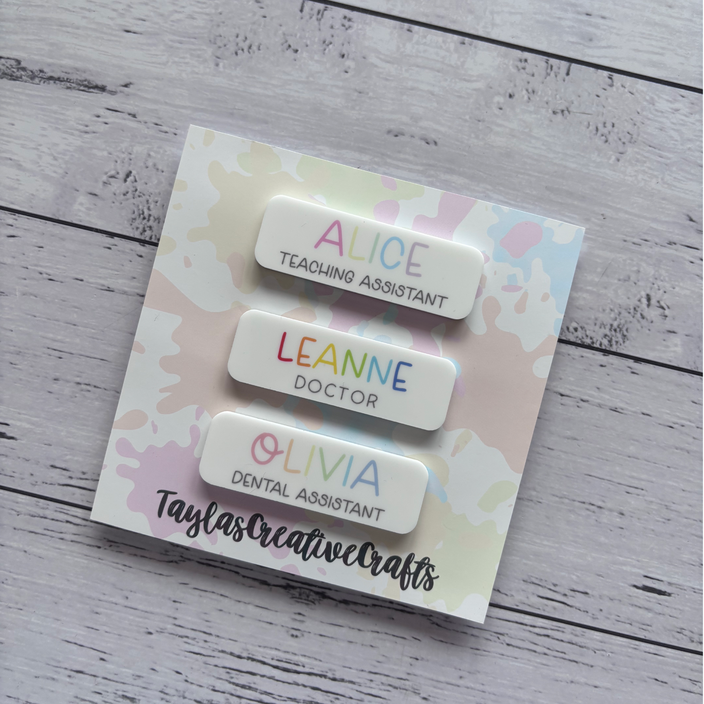 Personalised Acrylic Name Badge