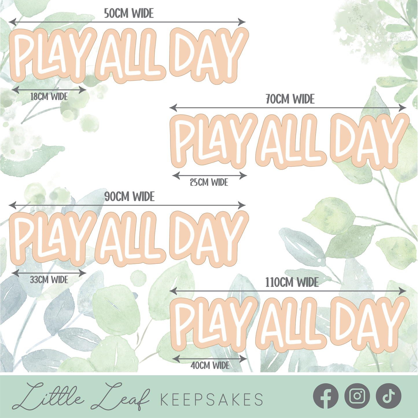 Play All Day - Layered Wood & Acrylic Sign