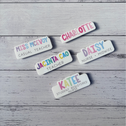 Personalised Acrylic Name Badge