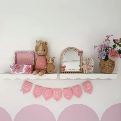 Scalloped Bow Themed Affirmation Mirror