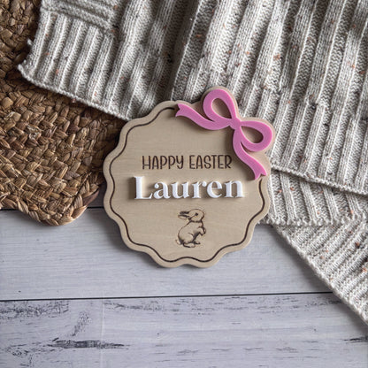 Custom Scalloped Bow Themed Easter Crates & Plaques