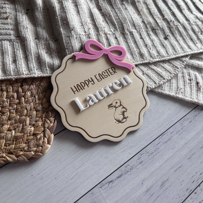 Custom Scalloped Bow Themed Easter Crates & Plaques