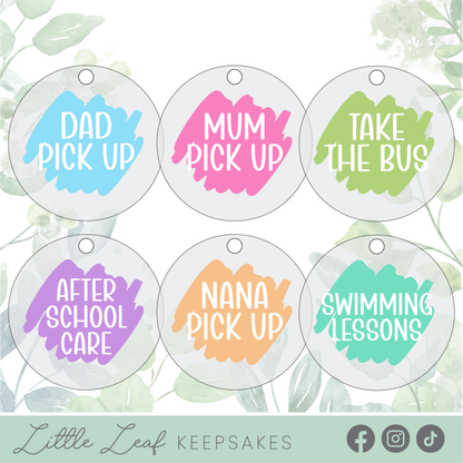 Frosted After School Routine Tags