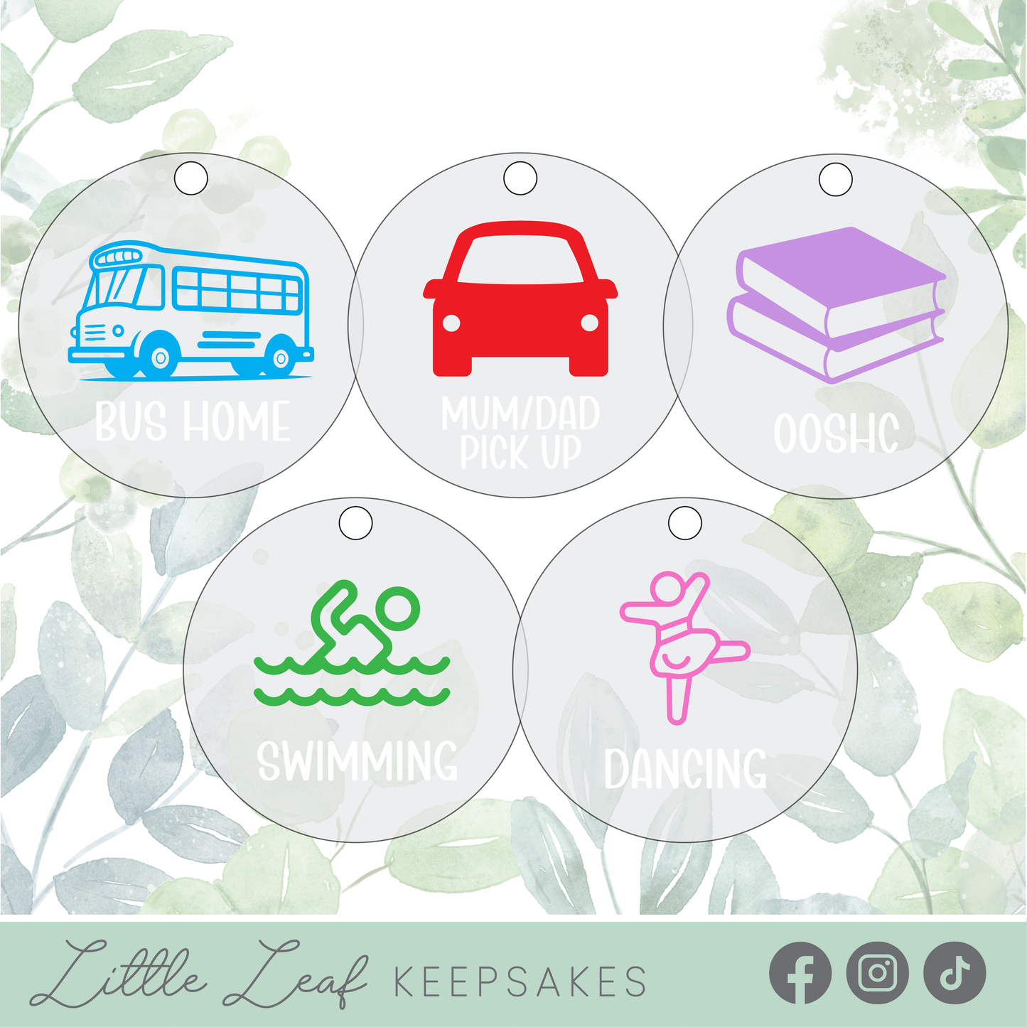 Frosted After School Routine Tags