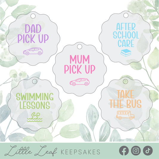 Frosted After School Routine Tags