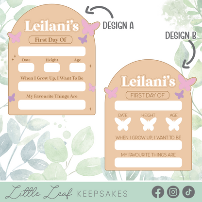 Butterfly Themed Back to School Board