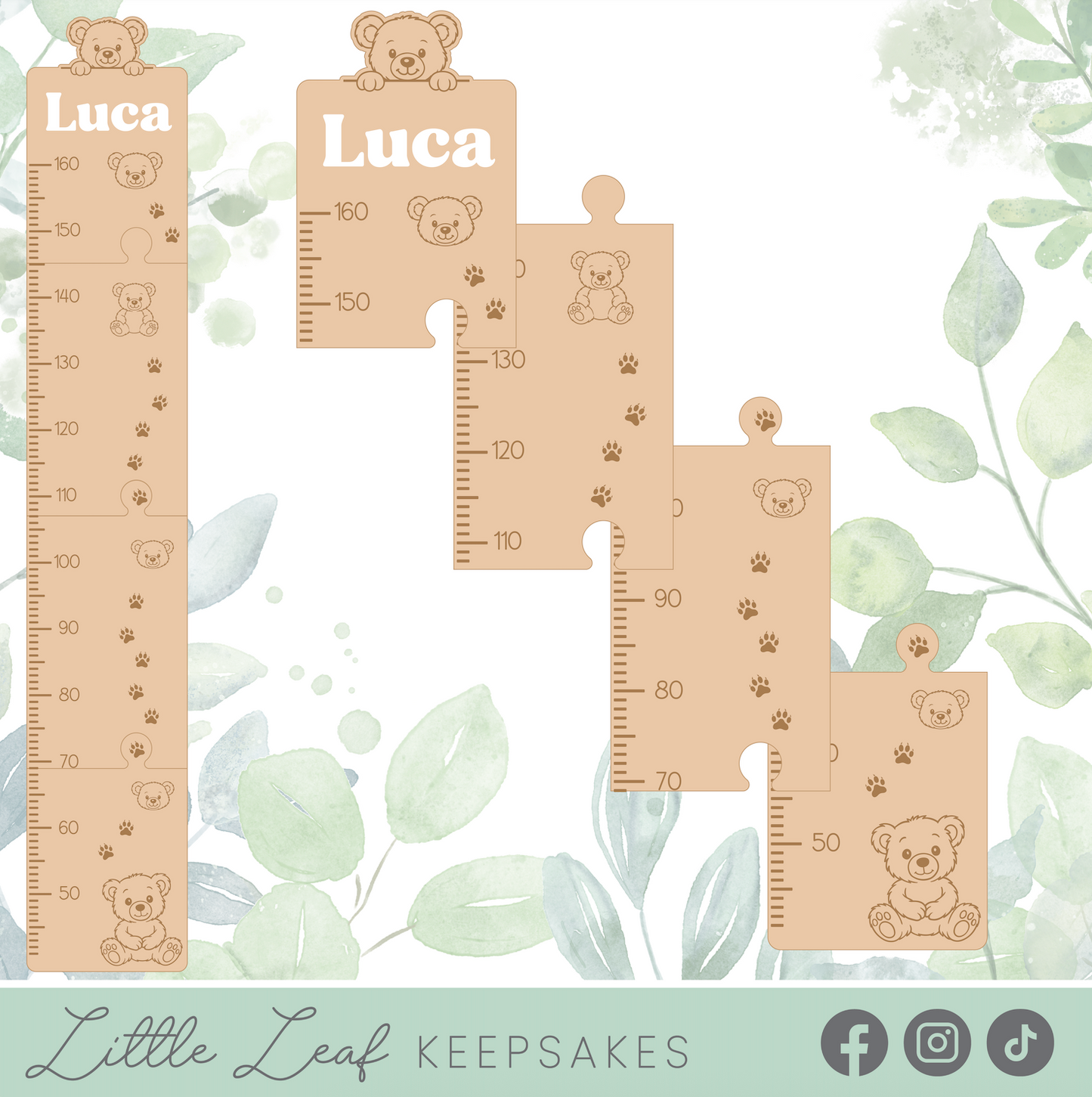 Peek-a-Boo Bear Growth Chart