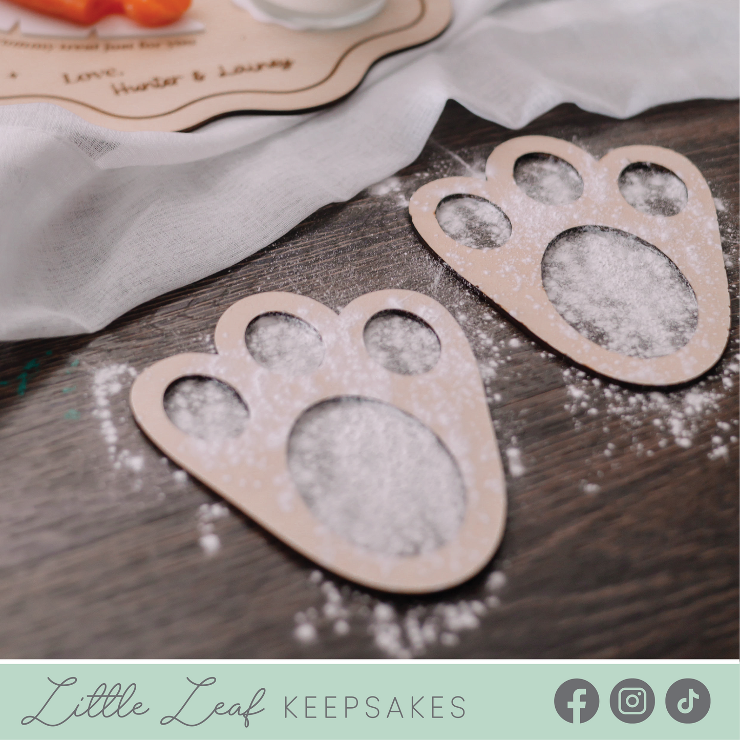 Magical Easter Bunny Footprint Stencils - 2 Pack