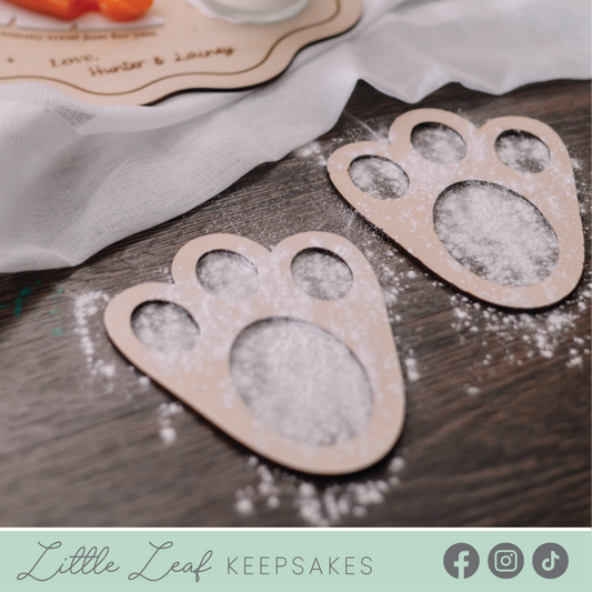 Magical Easter Bunny Footprint Stencils - 2 Pack