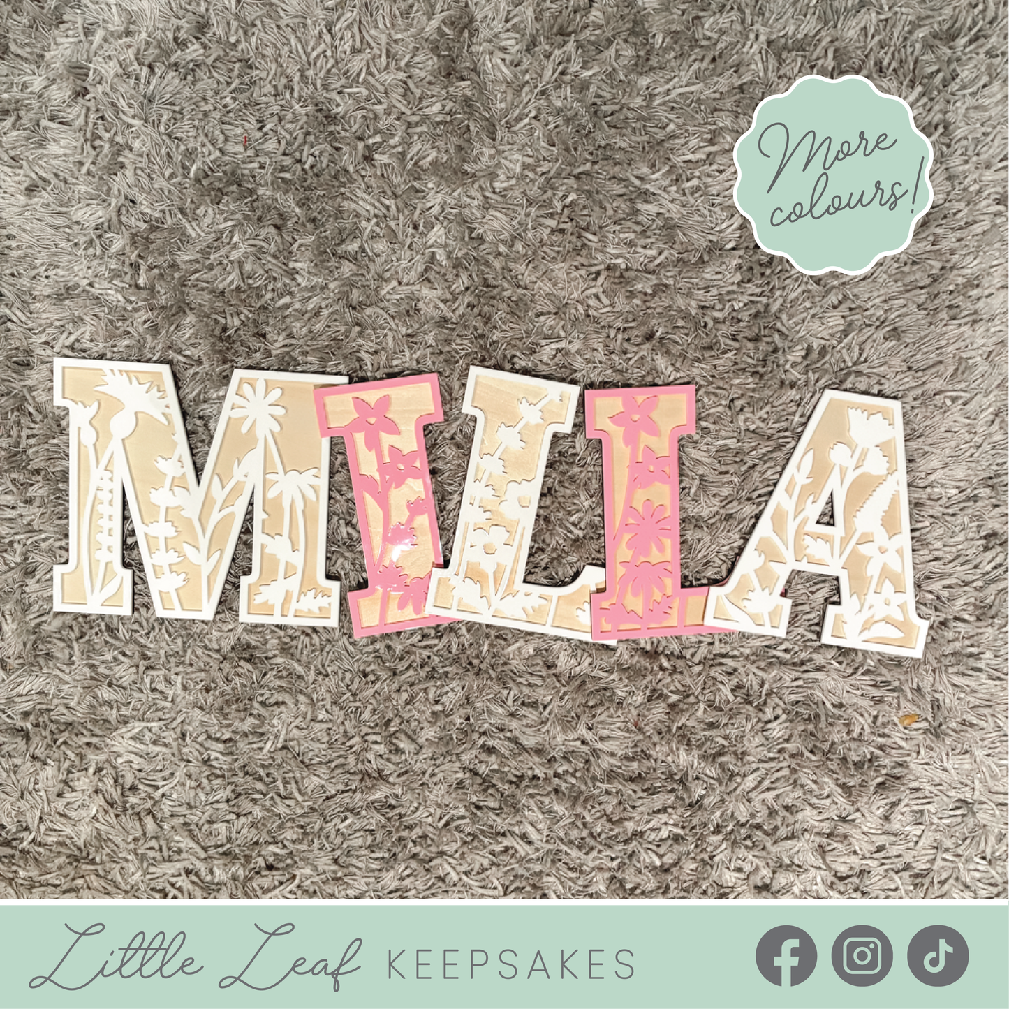 Flower Themed Nursery Sign Letters