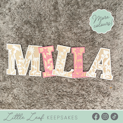 Flower Themed Nursery Sign Letters