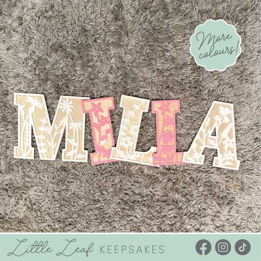 Flower Themed Nursery Sign Letters