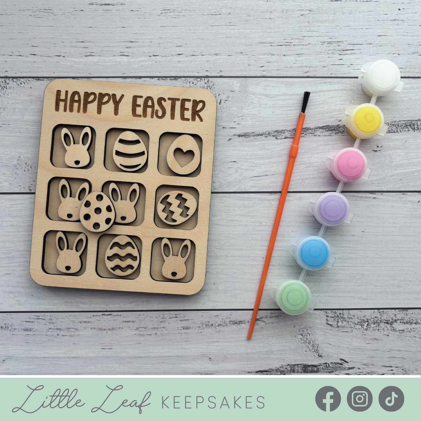 DIY Painted Easter Tic Tac Toe