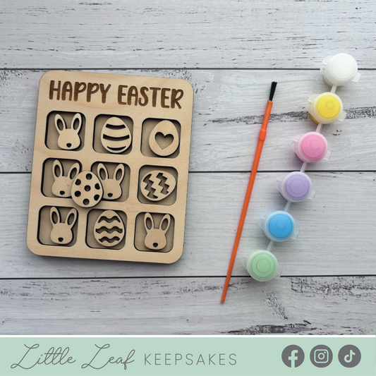 DIY Painted Easter Tic Tac Toe