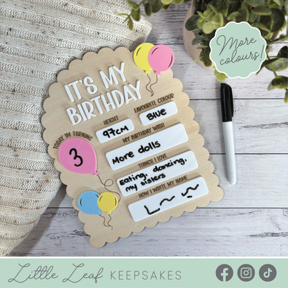 Birthday Milestone Board