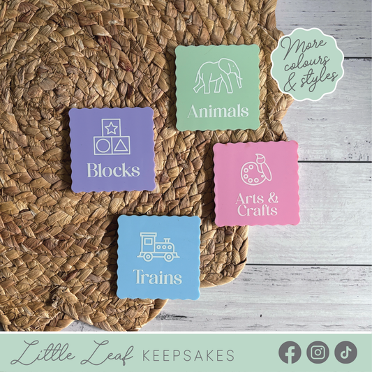 Colourful Kids Custom Toy Storage Tags - 6cm
