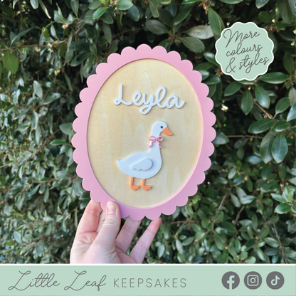 Custom Goose Nursery Name Plaque