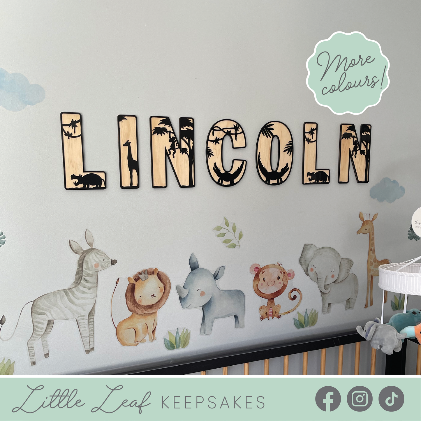 Safari Nursery Name Sign