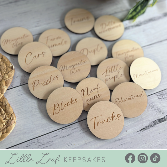 5cm Kids Toys Storage Tags