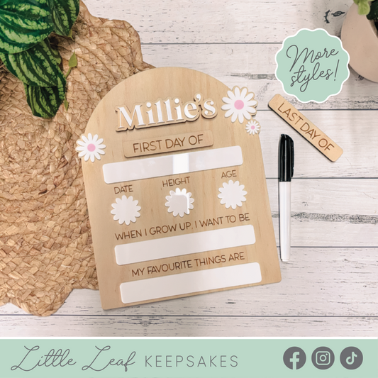 Flower Themed Back to School Board
