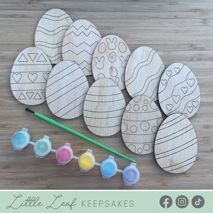 DIY Kids Wooden Easter Egg Painting Set