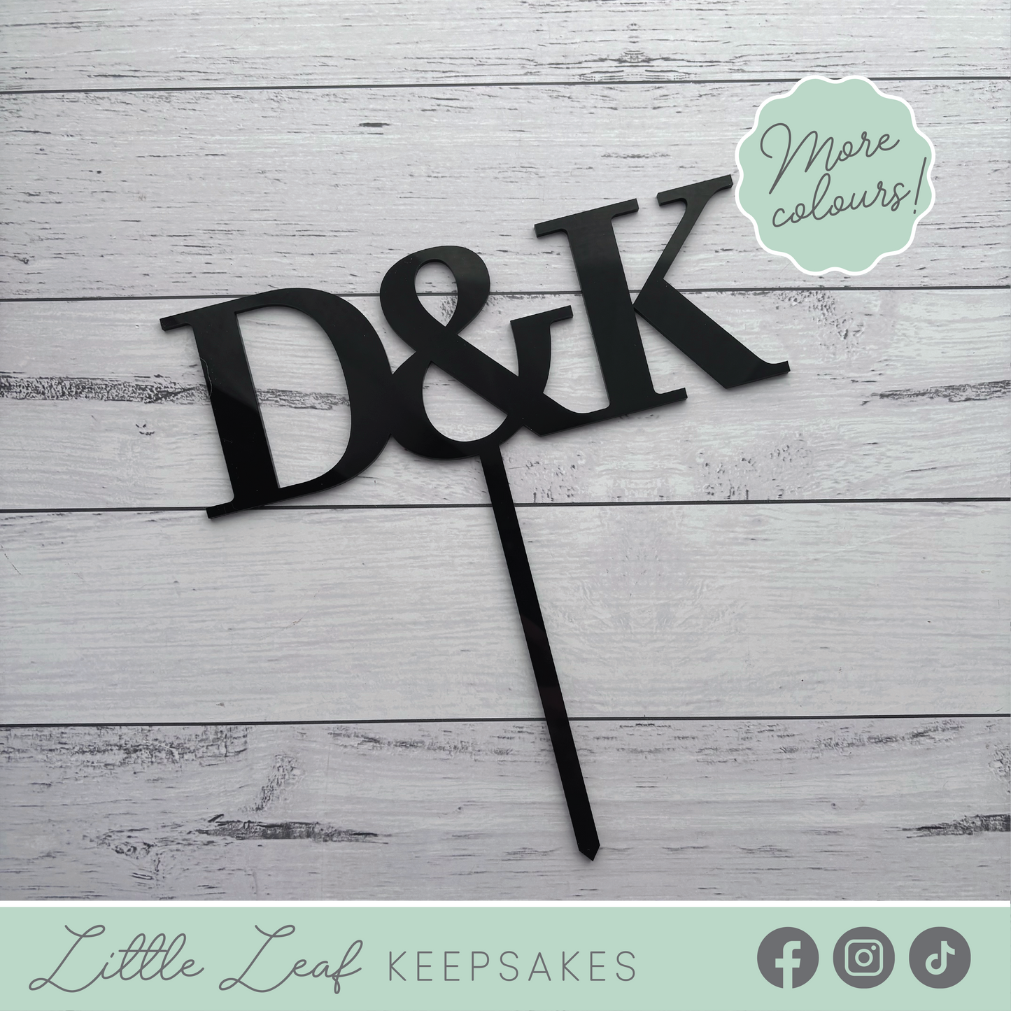 Custom Initials Wedding Cake Topper