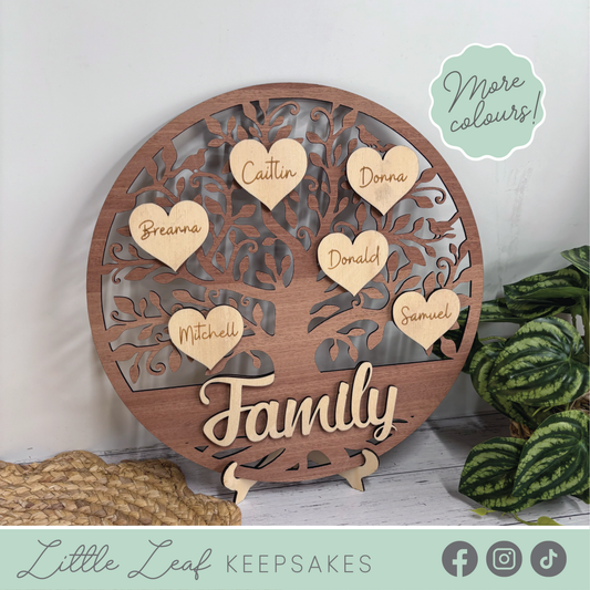 Personalised Wooden Family Tree