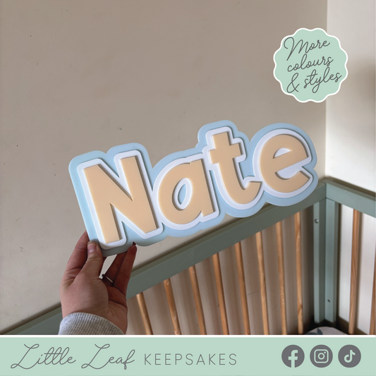 Triple-Layered Acrylic Name Sign