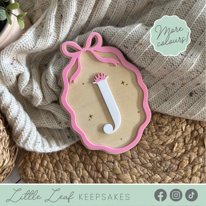 Personalised Crown Initial Plaque