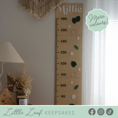 Leafy Wooden Growth Chart