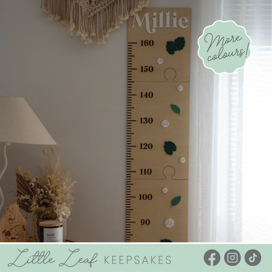 Leafy Wooden Growth Chart