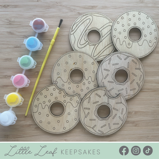 DIY Wooden Painted Donuts