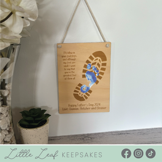 Father's Day Footprint Plaque